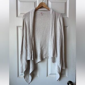 Mossimo Supply Co. Cream Open-Front Cardigan